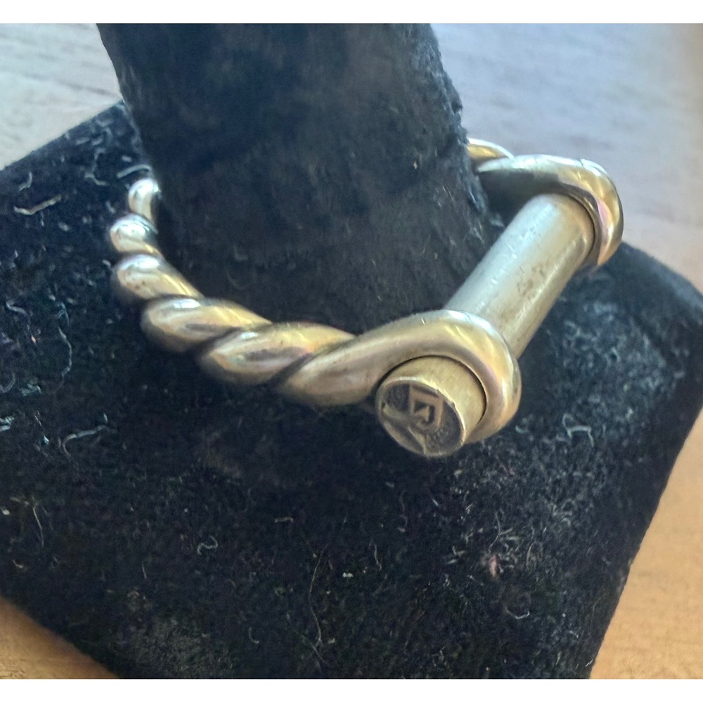 David Yurman Sterling Silver Maritime Shackle Ring Sz 10